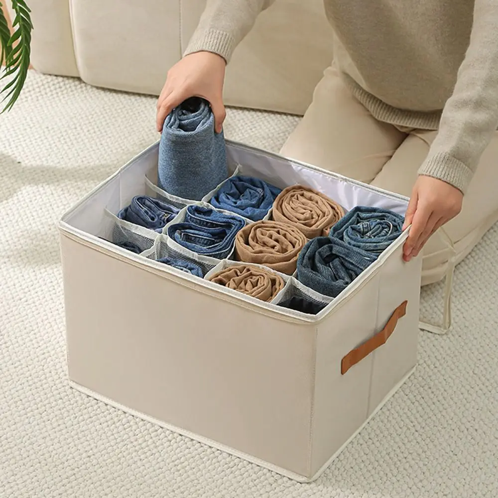 Foldable 12 Grids Shoes Storage Box Waterproof Dustproof Clothes Jeans Storage Box with Transparent Lid Large Capacity