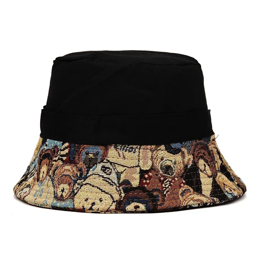 Spring/Summer Fashion Outdoor Sun-proof Basin Cap For Women Bear Print Bucket Hat Unisex Fisherman Hat Men’s Leisure Hat