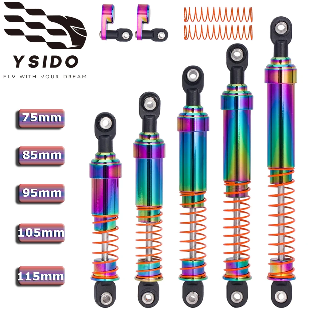 

75/85/95/105/115mm Aluminum Big Bore Shock absorber Damper with Offset Shock Cap for 1/10 RC Crawler LCG SCX10 TRX4 Capra VS4-10