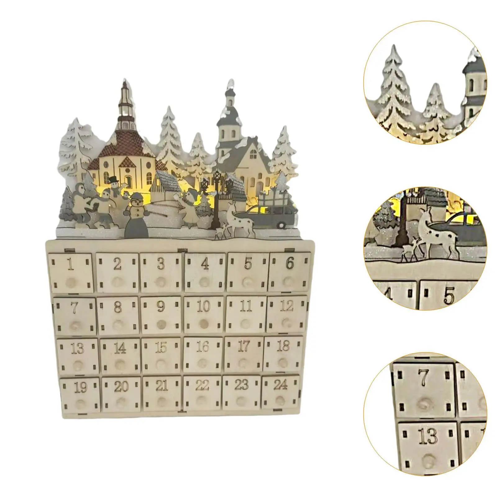 ปฏิทินจุติคริสต์มาสไม้ตกแต่งวันหยุด 24 ลิ้นชักคริสต์มาส
