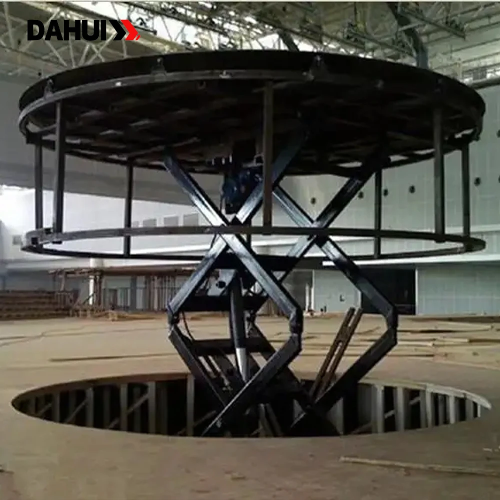 Unloading Lift Platform 3-10 Ton Hydraulic Scissor Fixed Stationary Carbon Steel Material Handling Scissor Lift Table Safety view 4
