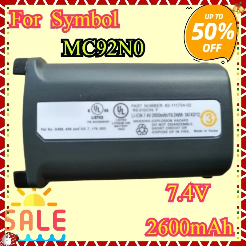 

2600mAh New High Quality Replacement Battery 82-111734-01 for Motorola MC90XX MC9090 MC9190 MC92N0 Mobile Computer