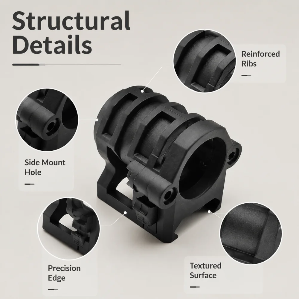 Tactical Helmet Flashlight Clamp Mount 360 Degree Quick Release 20MM Side Rail Adapter Helmet Light Torch Holder Clip
