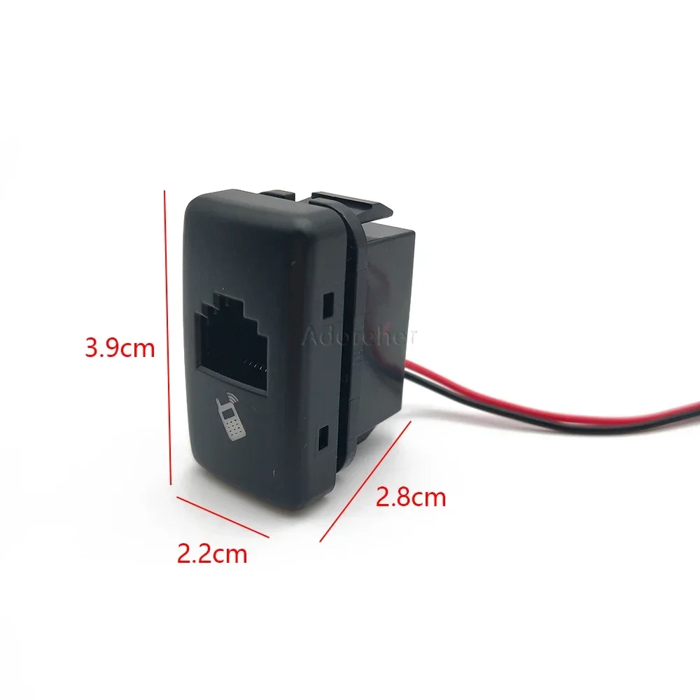 For Toyota FJ Car 8 cores Radio Microphone Adapter Socket Hand Microphone Switch Hole Socket