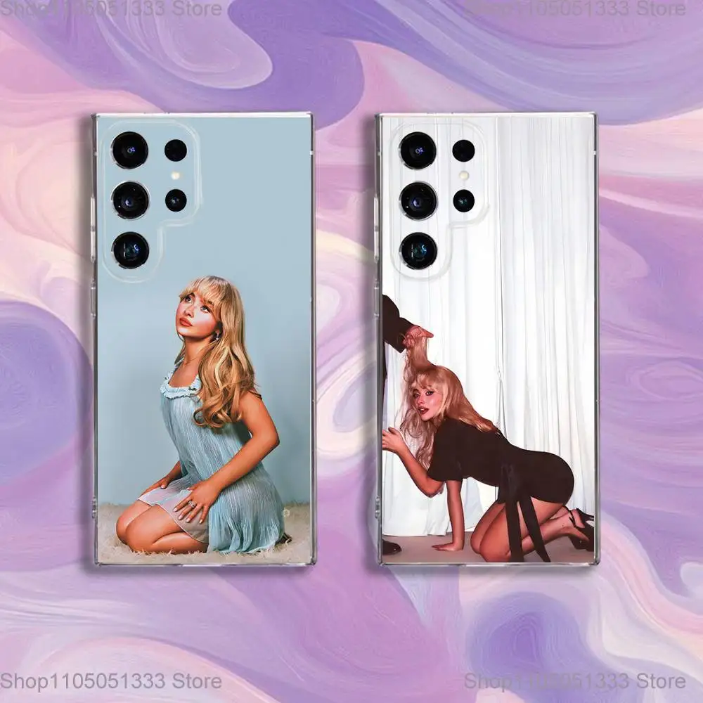 

Singer S-Sabrina Phone Case For Samsung S24,30,21,22,23,20 FE,lite,PIus,Ultra,5G,Note,9,10 Transparent Cover