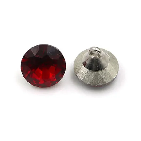 10pcs/lot High-grade Red Crystal Shirt Button Imitation Gemstone buttons Sewing Button for Decoration Garments(SS-97-3)