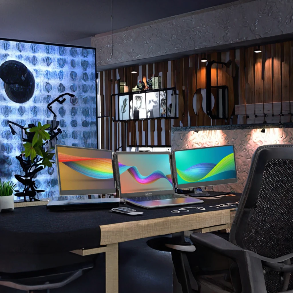 

Монитор с тройным экраном, 15,6-дюймовый тройной портативный светодиодный широкоэкранный монитор IPS, серия USB-интерфейсов для бизнеса 16:9, 1920 x 1080