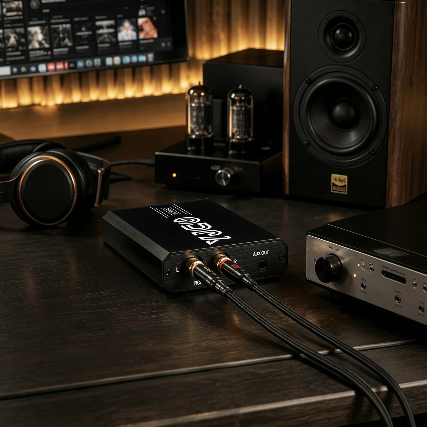 YJCO U316Pro XMOS XU316 USB Digital Interface Hi‑Fi Lossless Audio DAC Decoder ES9039Q2M DSD256 PCM 384kHz RCA 3.5mm AUX Output