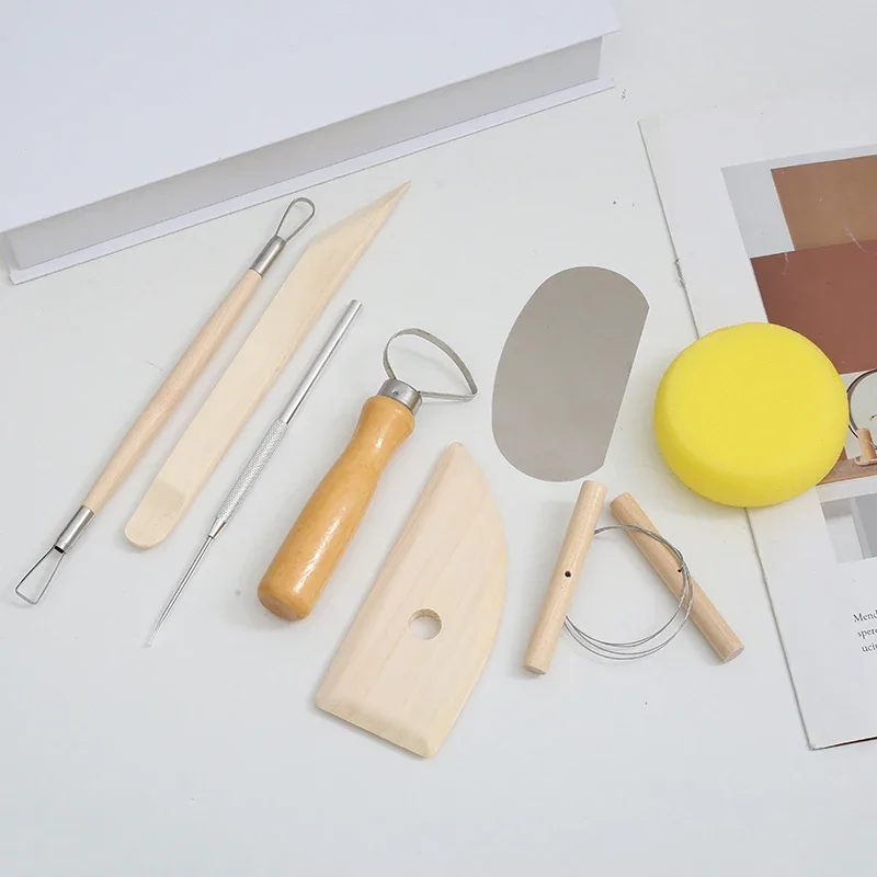 8/17-teiliges Töpferwerkzeug-Set für Keramik, Detail- und Texturformung, Modellierklinge, Tonmodellierung, Edelstahl-Set, Schnitzwerkzeug, Lochstanzer – Detail 7
