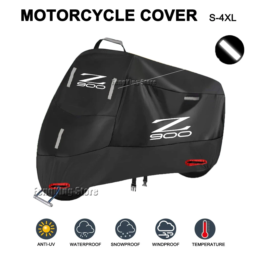 

Motorcycle Cover Waterproof Outdoor Scooter UV Protector Dust Rain Cover For Kawasaki Z900 Z900 2017 2018 2019 2020 2021 2022