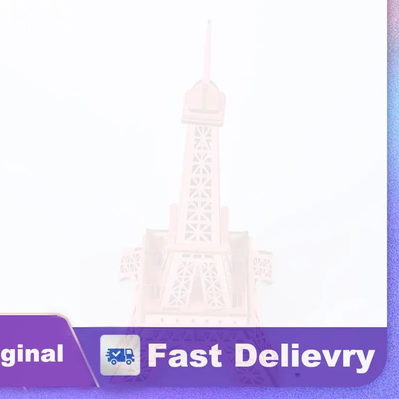 

3 D 3D Wooden Puzzle for Kids Eiffel Tower Jigsaw Buildings Toy Cutting Bamboo