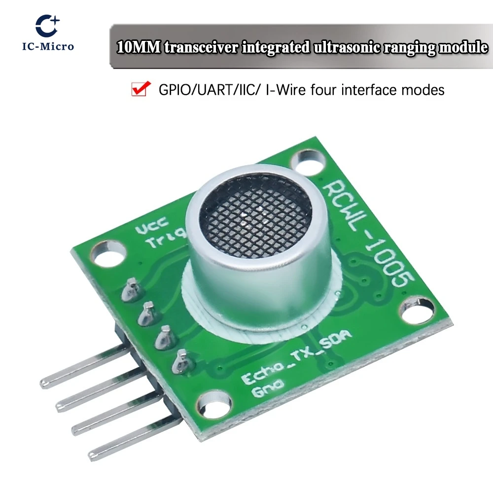 RCWL-1005 25 см встроенный открытый ультразвуковой модуль измерения дальности GPIO последовательный порт IIC одиночная шина для Arduino HC-SR04 RCWL-1005 25 см встроенный открытый ультразвуковой модуль измерения дальности GPIO последовательный порт IIC одиночная шина для Arduino HC-SR04