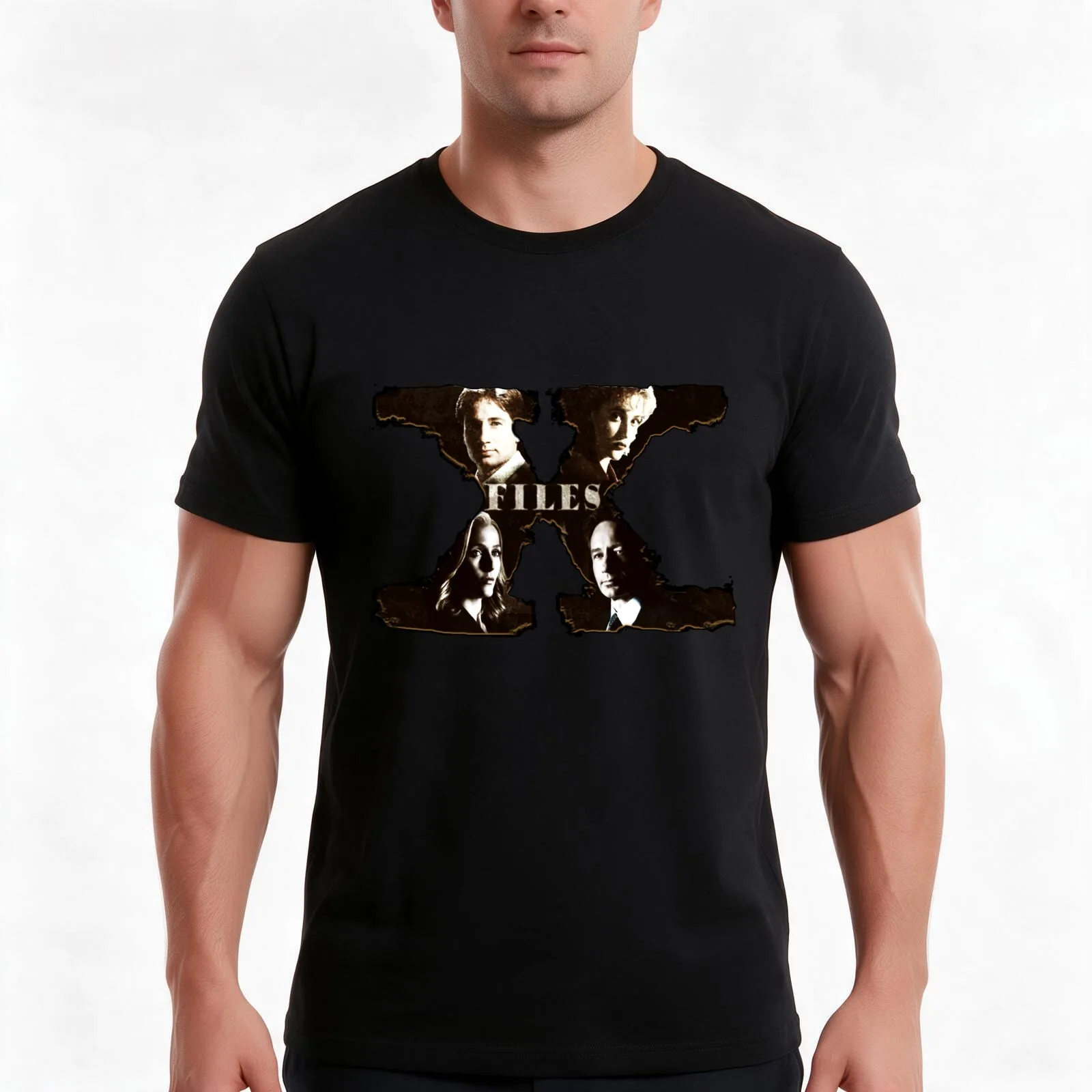The X-Files T-Shirt Summer Casual Cotton Tee Oversized Streetwear Tops Vintage Graphic Print Loose Fit Short Sleeve