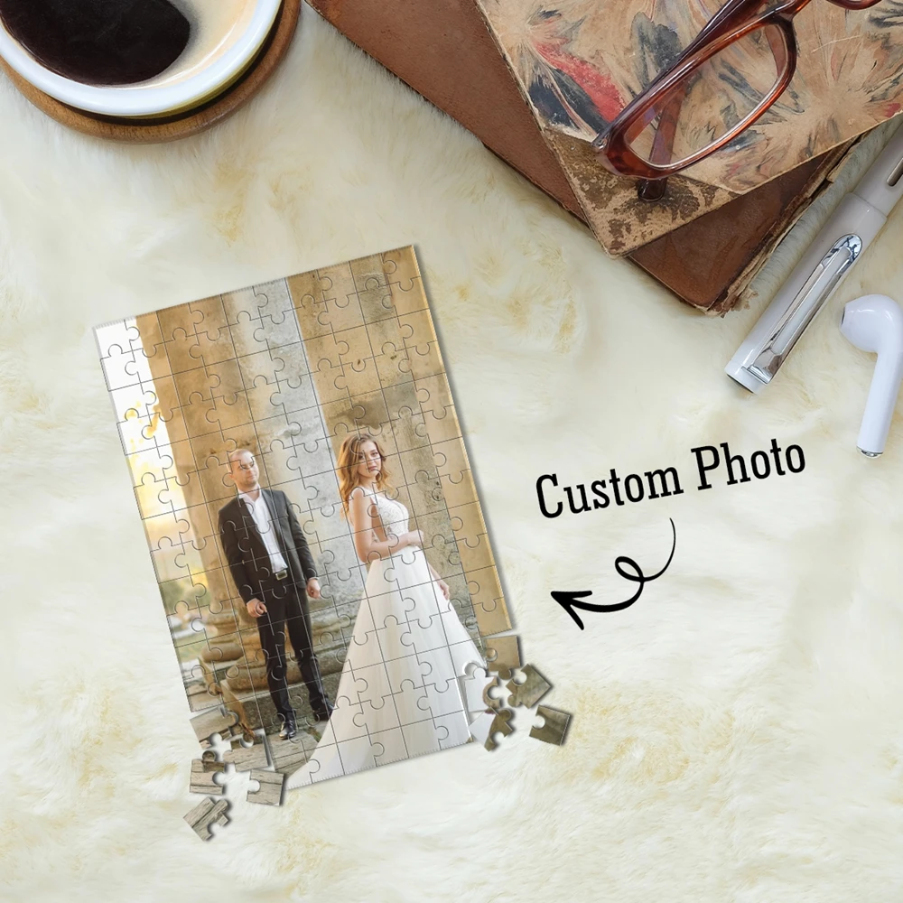 35/150/300/500pcs Creative Couple Custom Picture Mosaic For Family Decor Love Gift