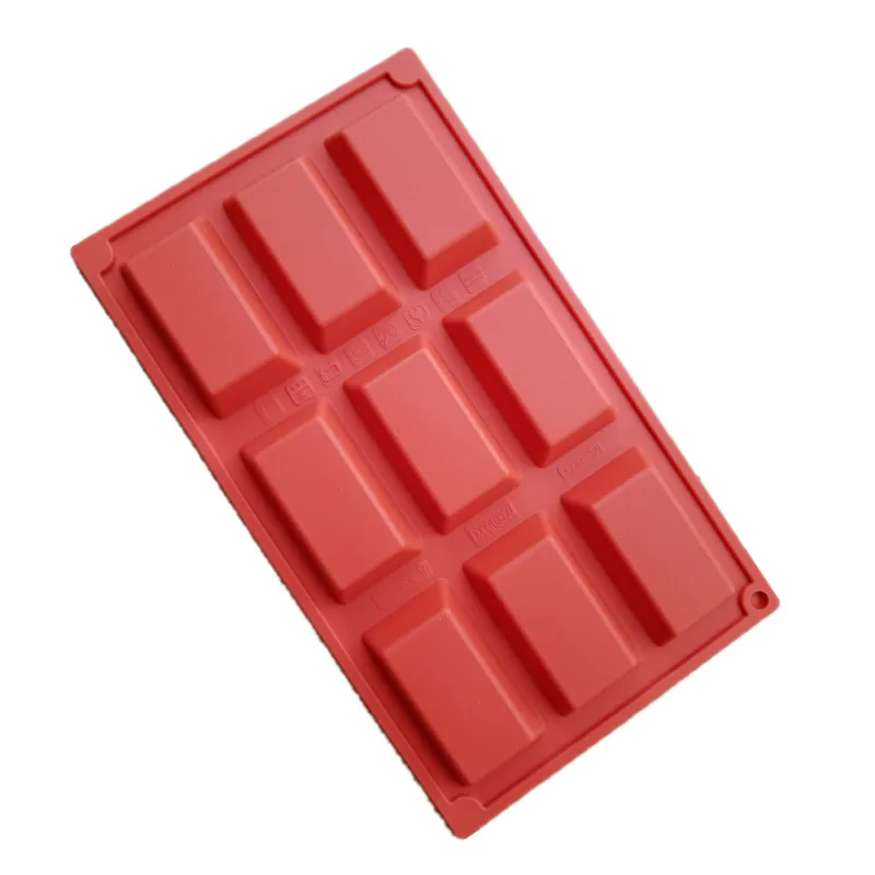 Stampi per torte in silicone per uso alimentare, strumento per dessert francese rosso, strumenti da forno antiaderenti, 20 cavità, 9 cavità, 1 pezzo