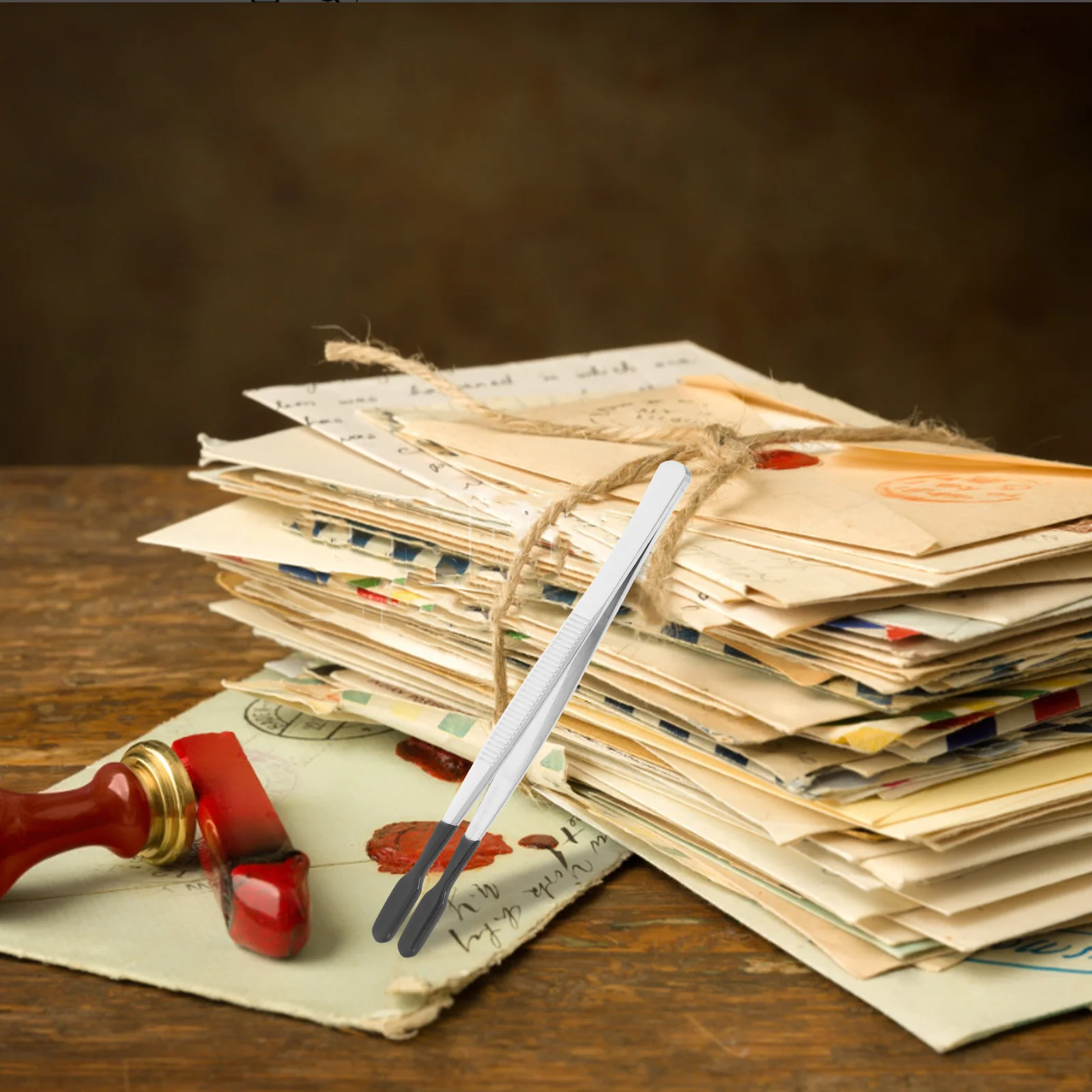 2 Stuks Nep Wimper Pincet Siliconen Tip Niet Marring Lange Rechte Pincet Voor Ambachtelijke Sieraden Munt Stempel Lab Hobby gereedschap