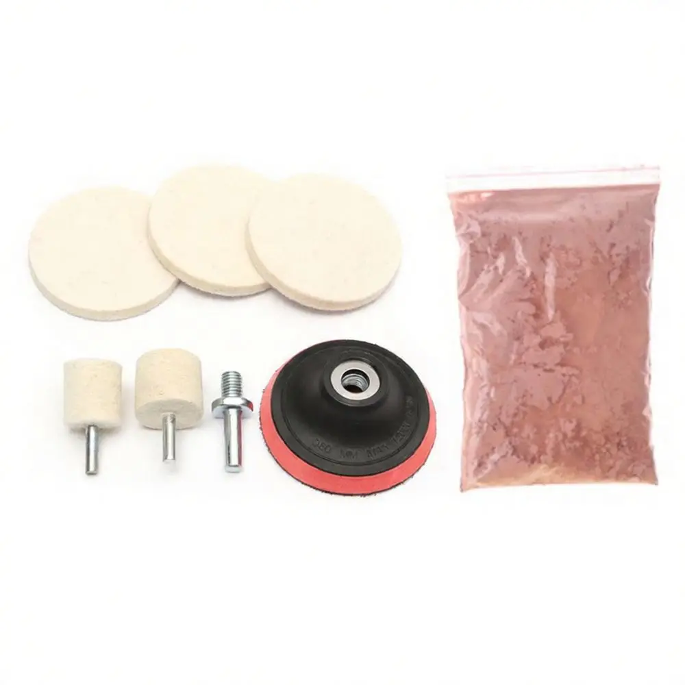 Wool Felt Buffing Wheel For Grinding Mirror Metal Jewelry Glass Ceramic Rotary Tool Polishing Pad Surface Finishing Kit
