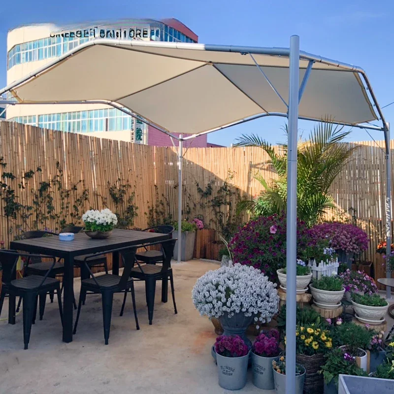 

Outdoor Pavilion Sunshade Patio Umbrella Villa Rain-Proof Leisure Outdoor Umbrellas Large Sun Umbrella