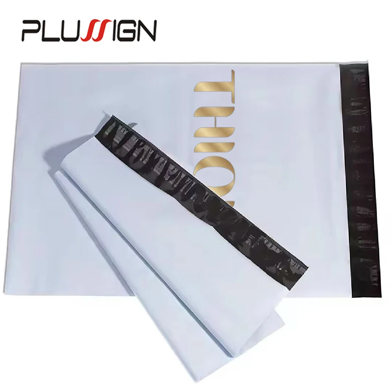 500Pcs Courier Envelope Shipping Packaging Bags For Wigs Poly Storage Bag For Hair Extensions Packaging Self Adhesive Seal Pouch