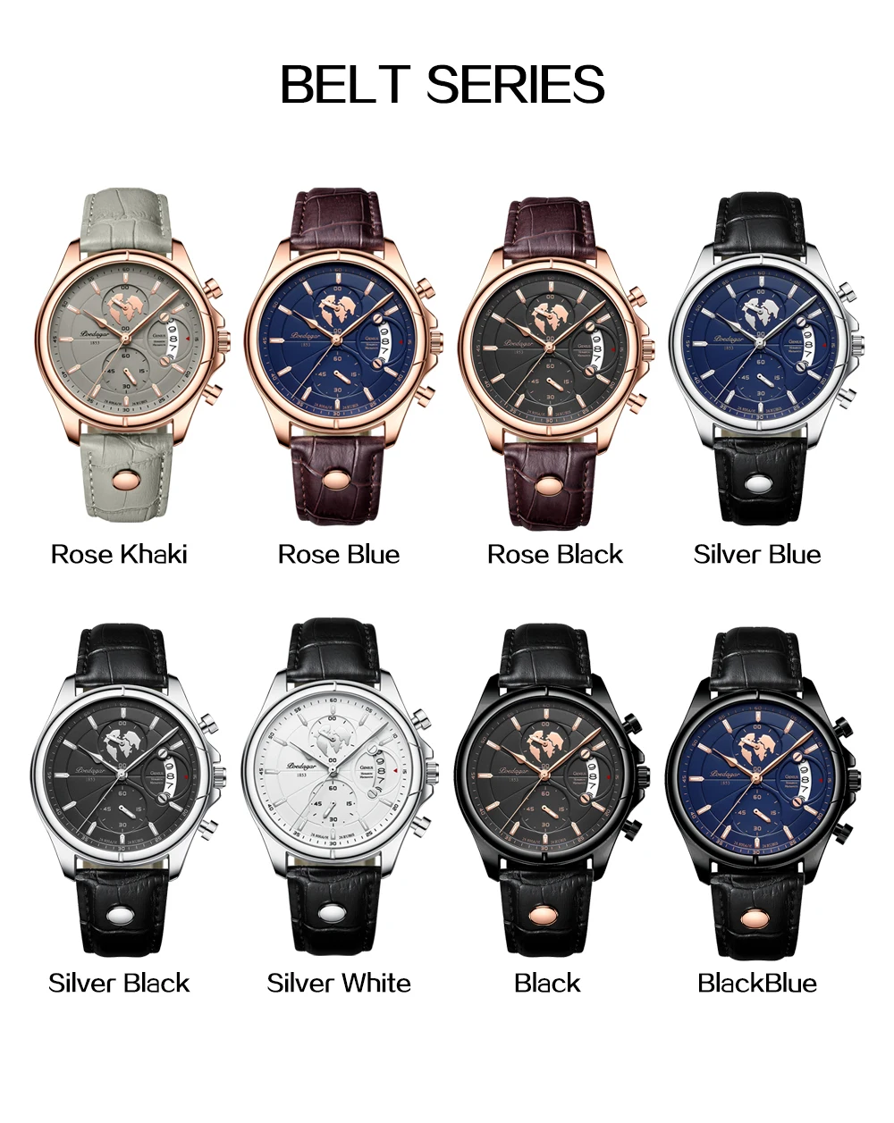 POEDAGAR Luxus Mann Armbanduhr Chronograph Datum Wasserdichte Leder Männer Uhr Casual Quarz herren Uhren Sport Männliche Uhr Reloj – Detail 8