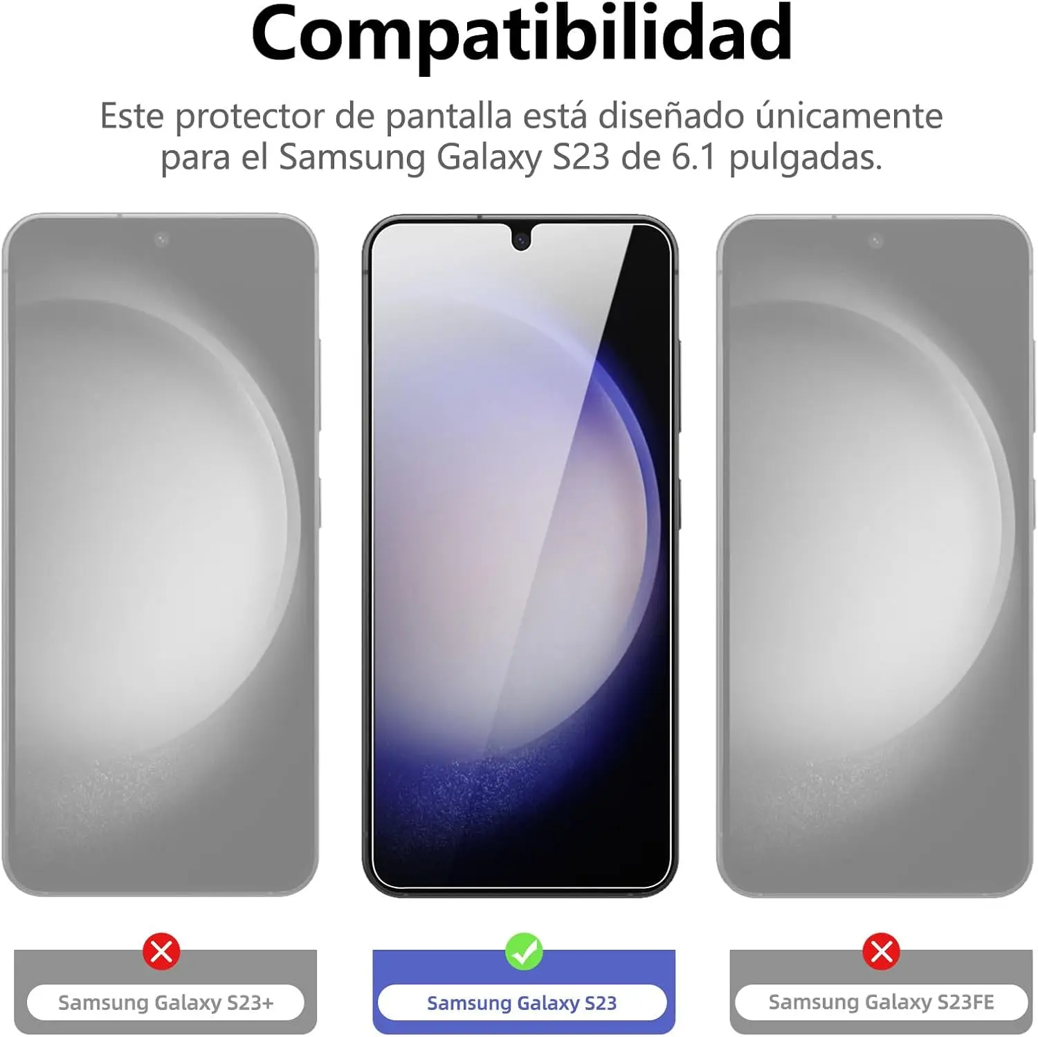 

Screen protector For Samsung Galaxy S23 Tempered Glass 9H Transparent Clear Anti Scratch Glass