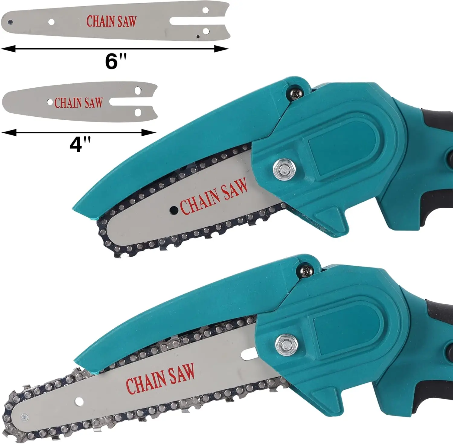 Winemana Mini Chainsaw 4 & 6 Inch With 2 Battery, Cordless Battery Powered Electric Chainsaw, Powerful Handheld Small Chain