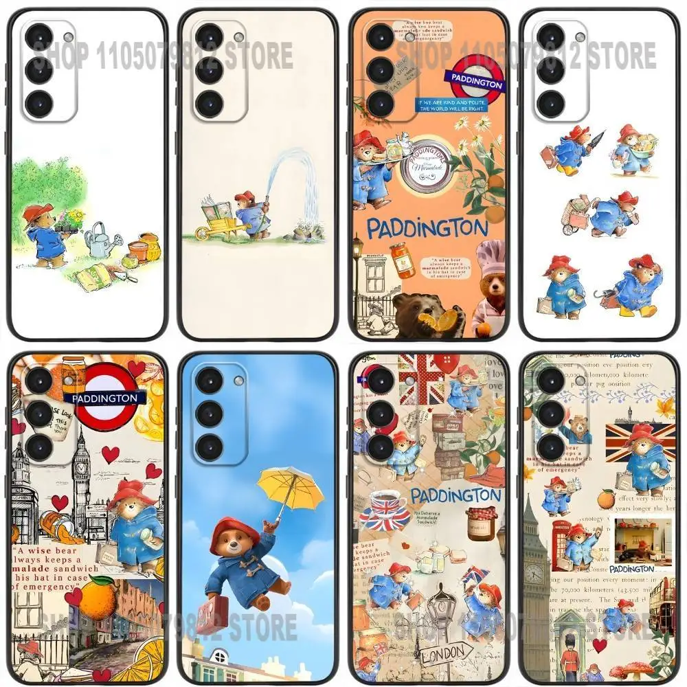 

Cartoon P-Paddington B-Bears Phone Case For Samsung Galaxy A32,21s,22,31,52,53,72,73,Note20,8,9,10 Soft Silicone Black Cover