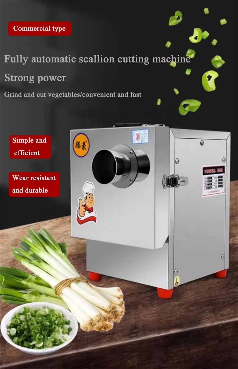 Commercial Onion Cutter Electric Vegetable Procesador Automatic Green Celery Chopping Minced Machine Stainless Steel Cutter