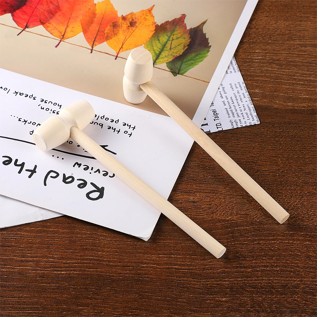 20 قطعة من الخشب الصلب المطرقة الصغيرة أداة ضرب صغيرة للأطفال تطوير التنسيق بين اليد والعين النشاط التعليمي ديكور المنزل #3