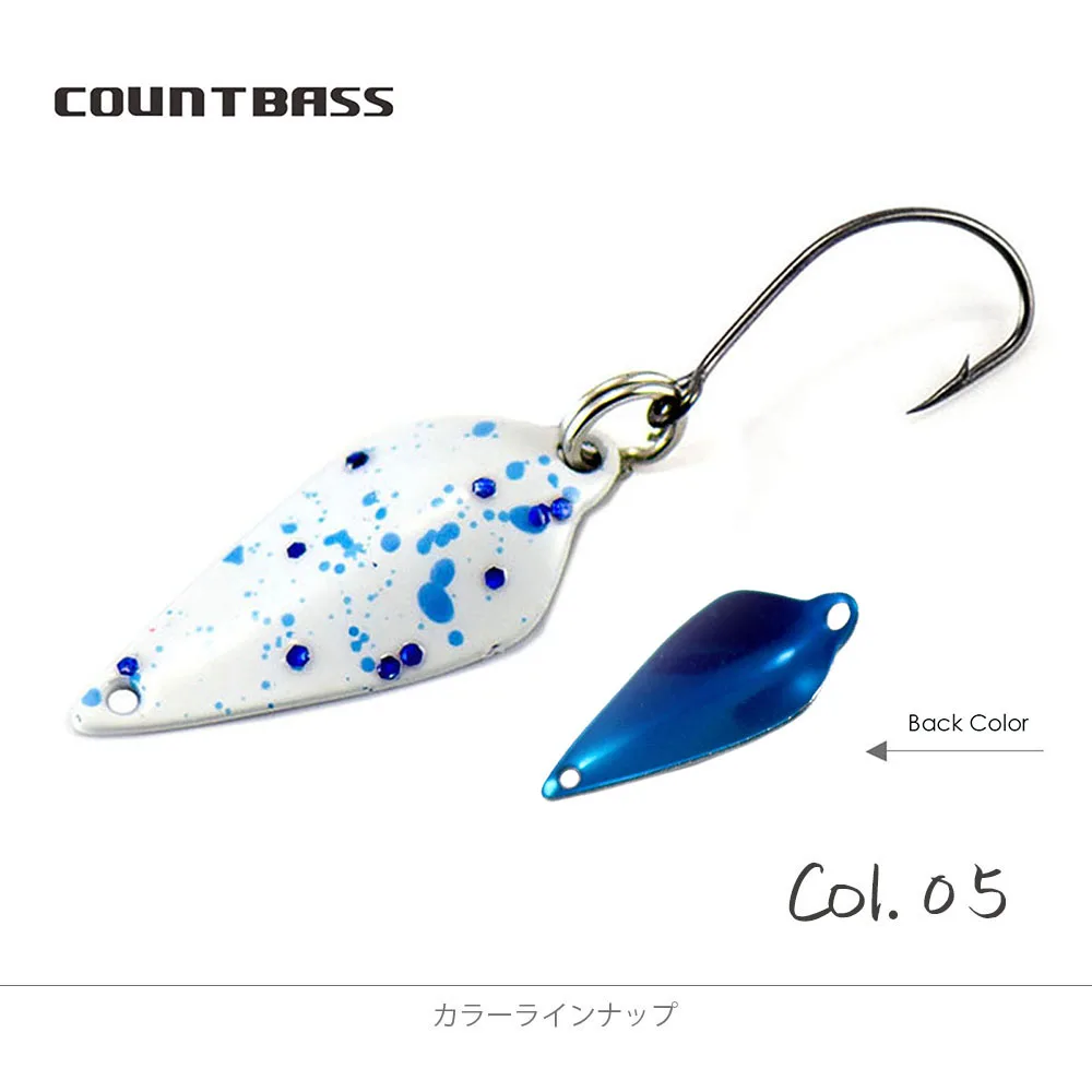 Countbass 1/32oz 0,9g Forellenlöffel Blatt Messingguss Angelköder für Lachsforelle Hechtbarsch – Detail 11