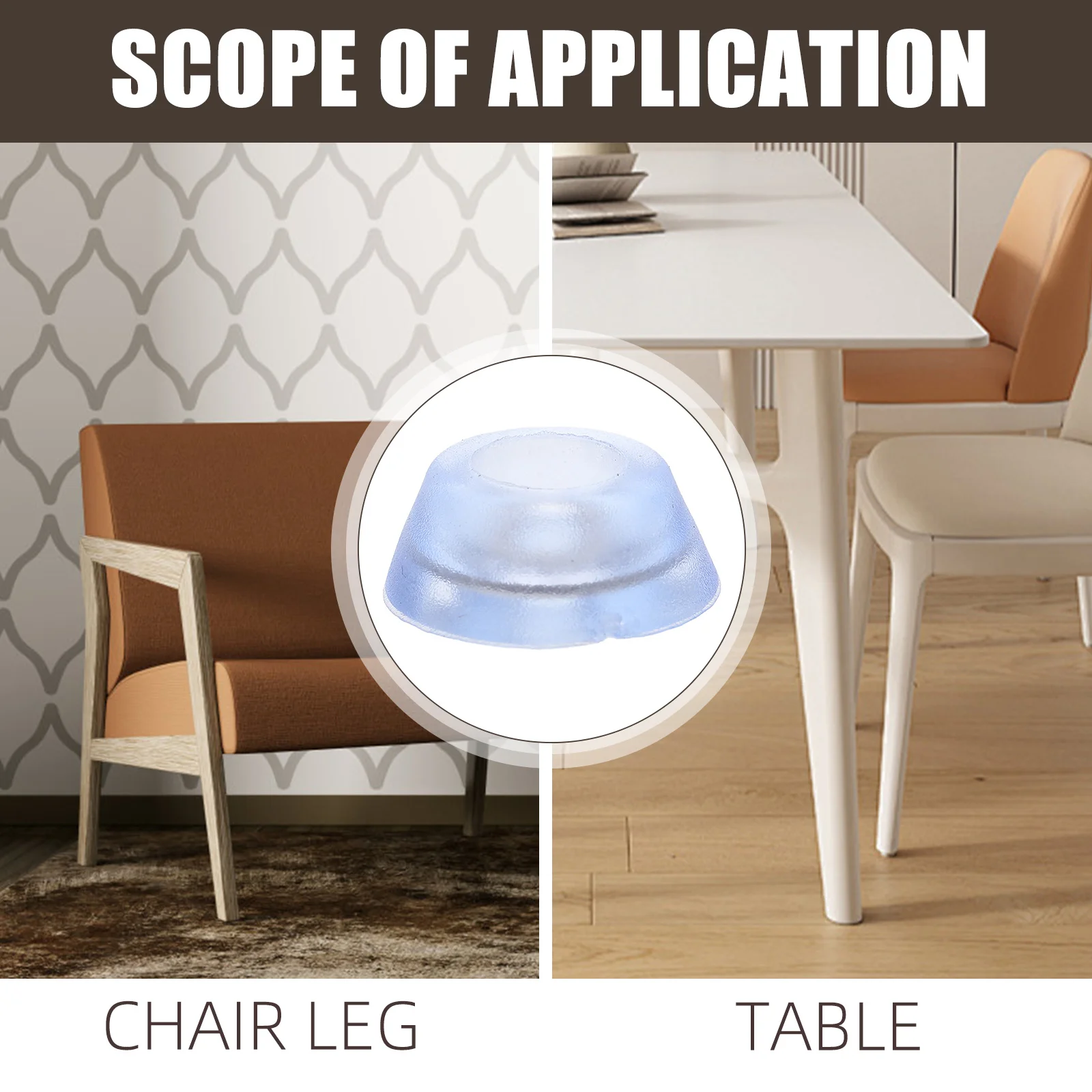 20Pcs Clear Silicone Non Slip Rubber Feet for Cutting Boards Anti Skid Furniture Pads Table Leg Floor Protectors