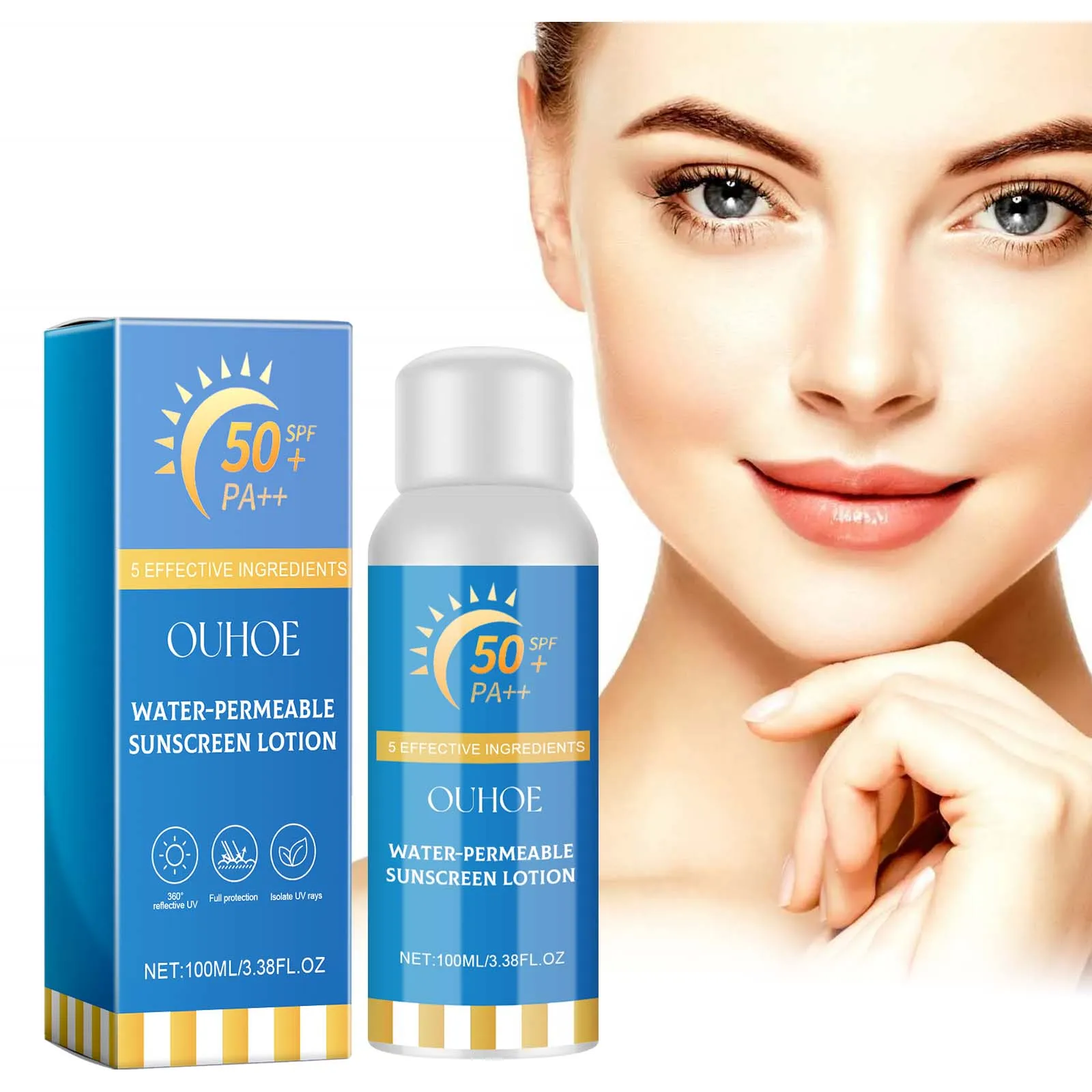 Water-permeable Sunscreen Lotion Deeply Penetrate Moisturize Make Skin Soft & Moist Restore Elasticity Luster Sunscreen Spray