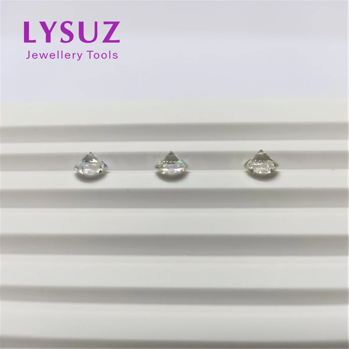 Lysuz-صينية بلاستيكية مخدد بيضاء للغاية ، فرز الأحجار الكريمة ، فرز الألوان ، أدوات أحجار كريمة ، احترافية