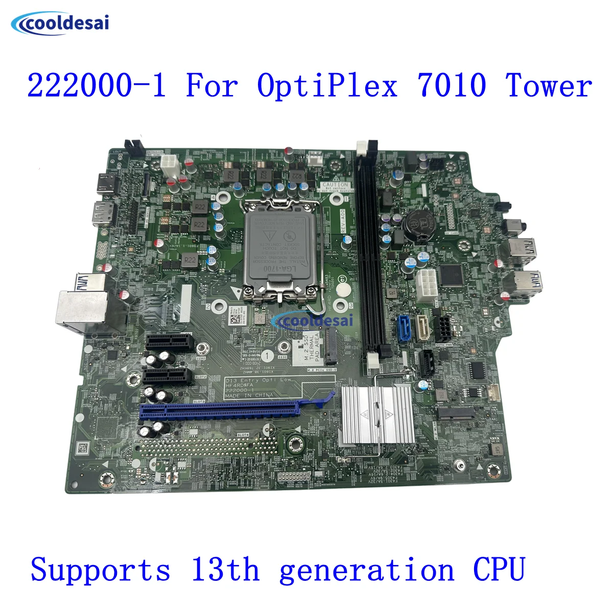 Original For DELL OptiPlex 7010 Tower Desktop Motherboard CN-0VTH9F 0HF4RD 222000-1 Supports 13th Gen CPU 100% Tested Fully Work