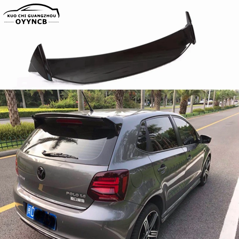 

For Volkswagen Polo Car Black Top Wing Roof Spoiler ABS Material 2010-2012