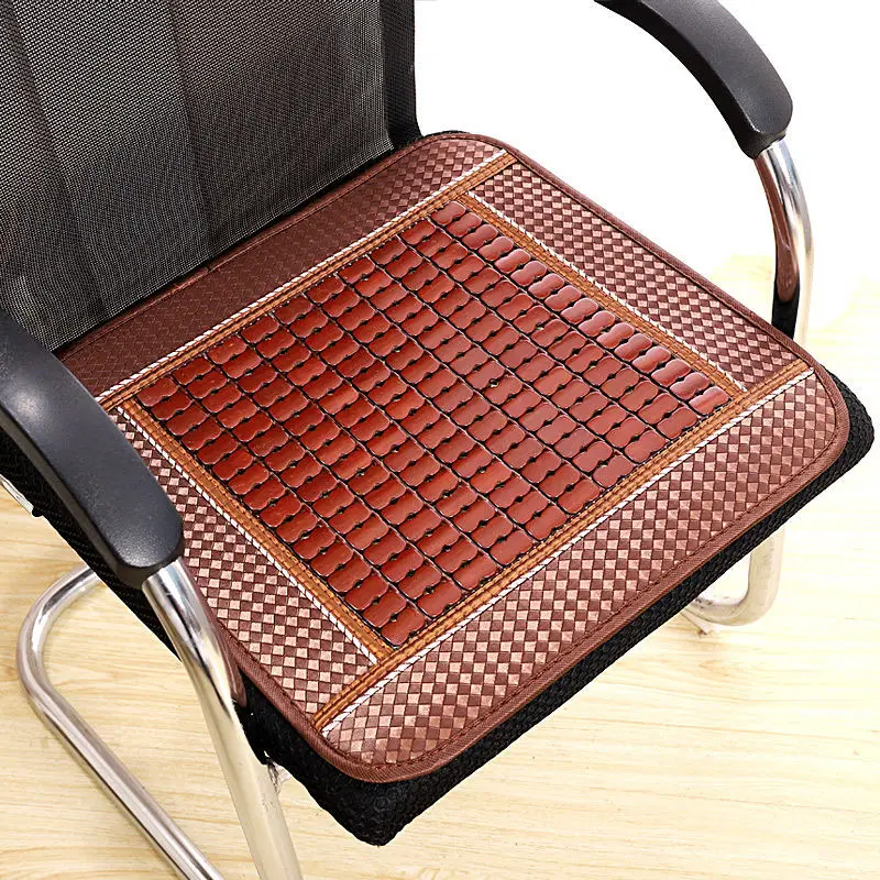 Non-Slip Bamboo Seat Cushion for Office and Computer Chair, Cool Cushion for Sofa, Boss Chair, Car Seat Mat, New, Summer