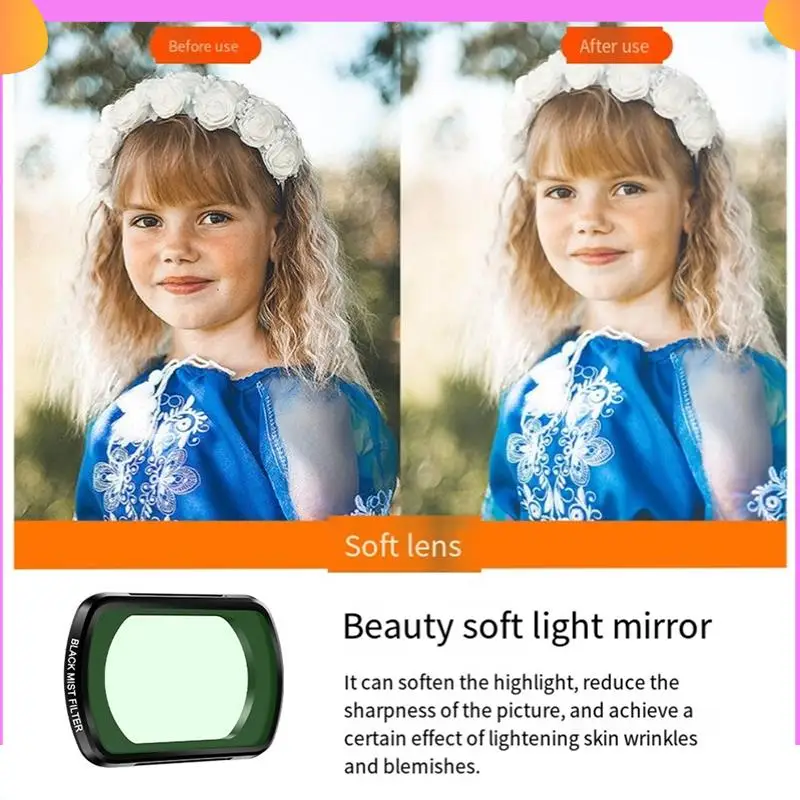 مجموعة مرشحات عدسة A23P مرشح التصوير الفوتوغرافي لـ DJI Osmo Pocket 3 تصميم مغناطيسي Star 8X/LPR مرشح التصوير الاحترافي