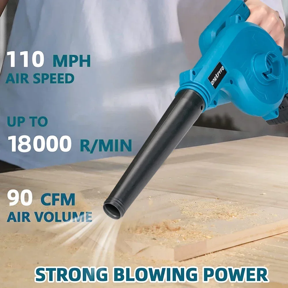 Electric Air Blower Portable Cordless Handheld Leaf Computer Dust Collector Snow Blowing Cleaner Tools For Makita 18V Battery