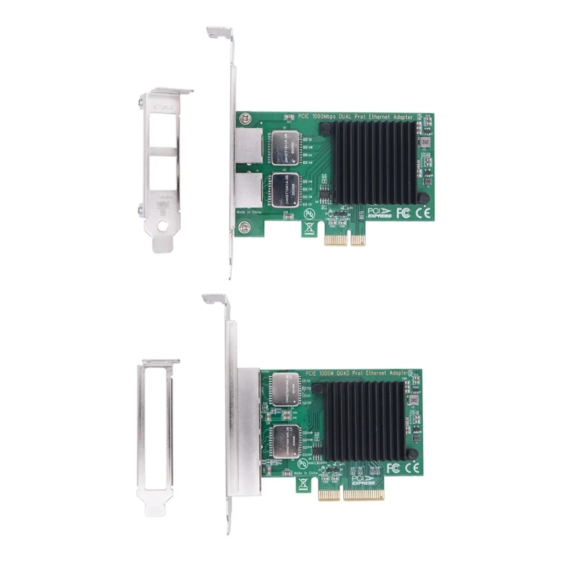 Szybka 2/4-portowa karta sieciowa PCIe 4X Gigabit 1000M PCIE Ethernet Adapter kontrolera kart PCIE 4X Adapter sieciowy HXBE