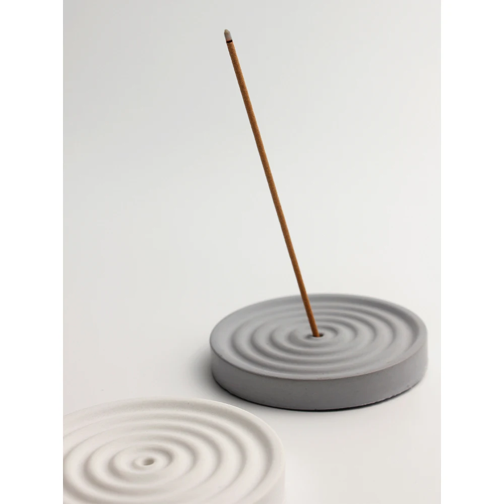 Japanese style water ripple lotus pattern incense tray incense holder ornaments, modern simple home decoration incense burner