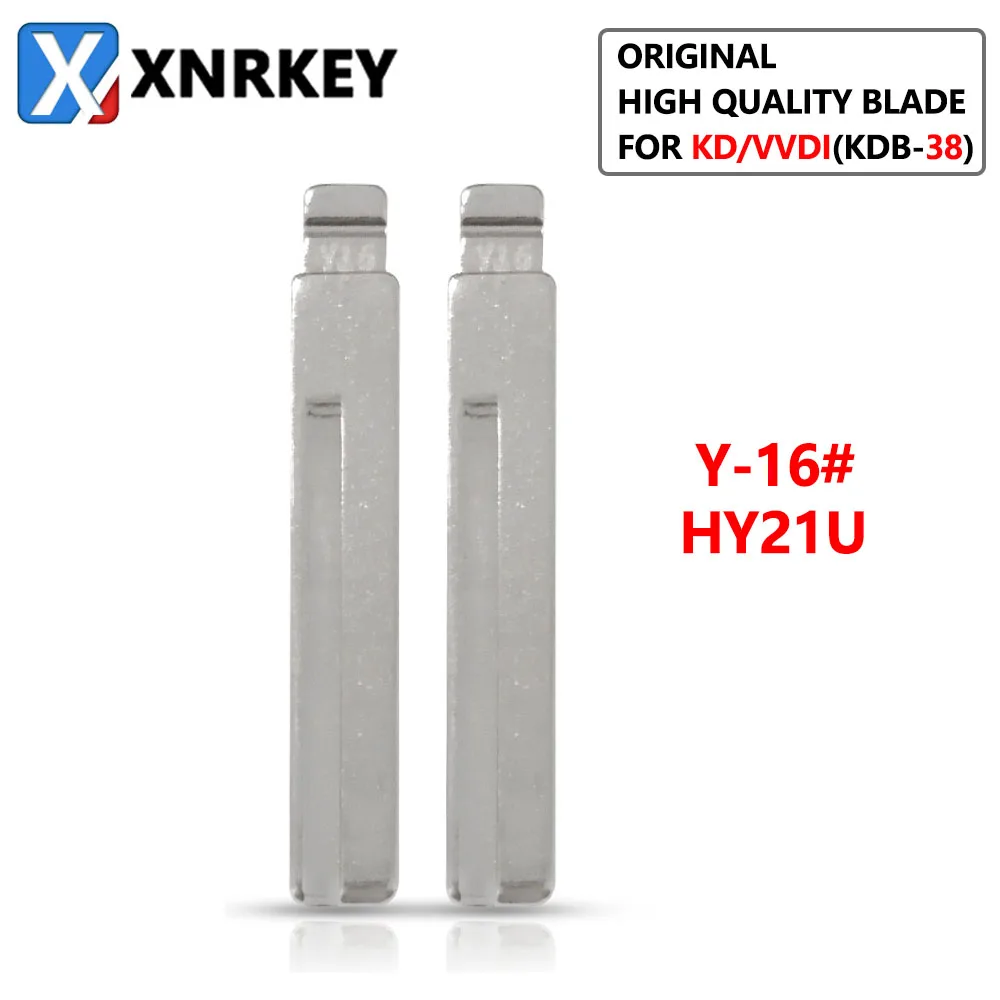 XNRKEY – lame de clé télécommande de remplacement, métal non coupé, vierge, Y-16 # Y16 HY21U, pour Hyundai Kia, 10 pièces