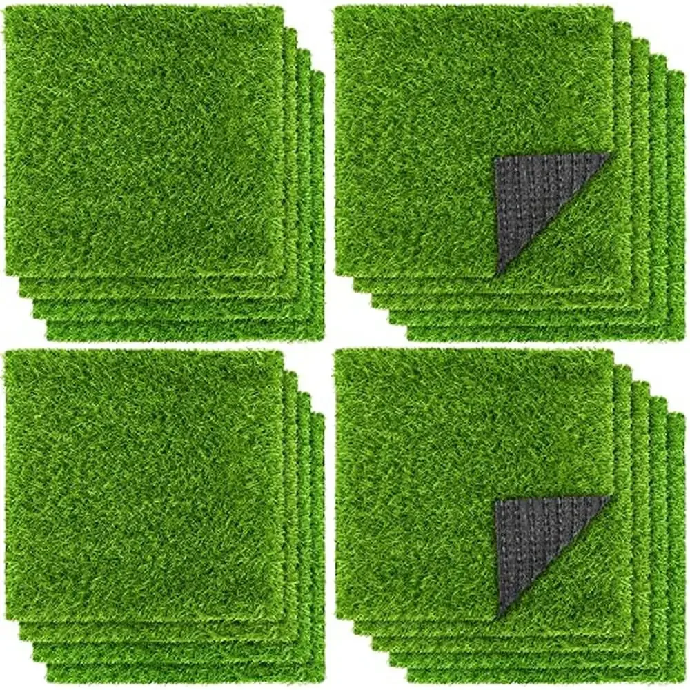 

18 шт. коврик из искусственной травы 12x12 дюймов синтетические квадратные коврики для дома и улицы пол поддельный газон патч DIY ремесла украшения