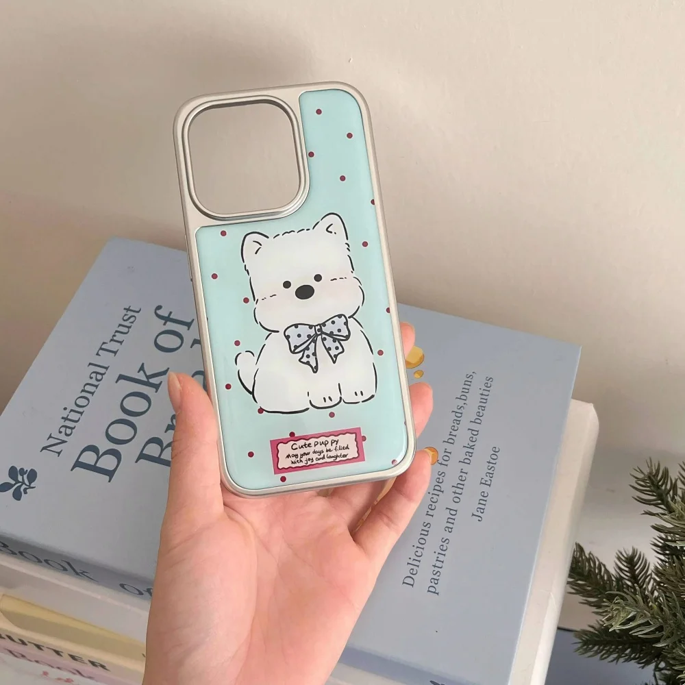 

Роскошный чехол для телефона с гальваническим клеем в красный горошек для iPhone 17 Air 16 Pro Max 15 14 Plus 13 12 11 задняя крышка