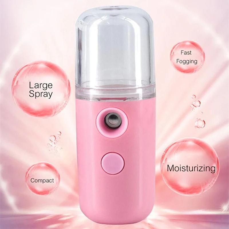 Hot Sale 30ml Wireless Mini Humidifier Rechargeable Cool Mist Sprayer for Car Home Office Personal Use