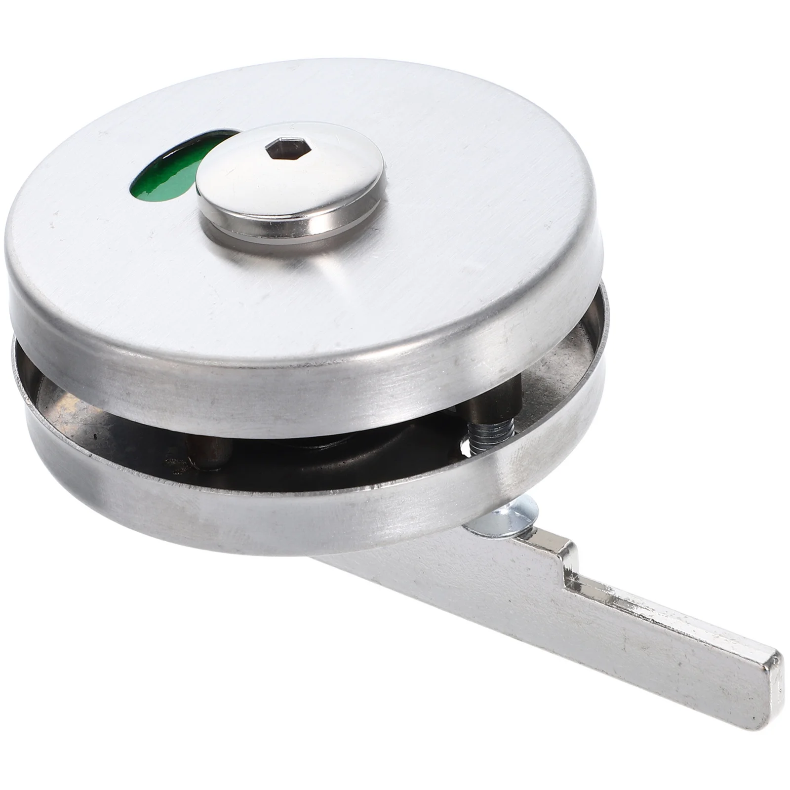 

Brushed Stainless Steel Indicator Lock Bathroom Privacy Lock with Occupied Vacant Sign for Commercial Door Security