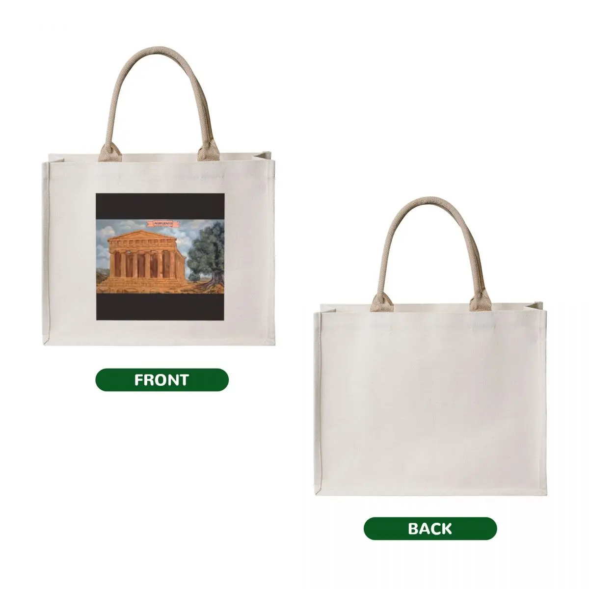 Mister Lilo - AGRIGENTO Bella Tote Bag personalized tote Portable shopping bag tote bags men