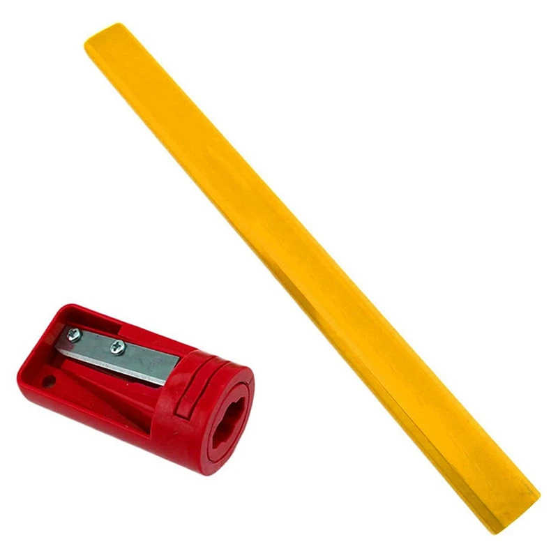 Carpenter Pencil Sharpener- 16 Pack Manual Pencil Sharpener For Flat Carpenter Pencils , Portable Pencil Sharpening Tool