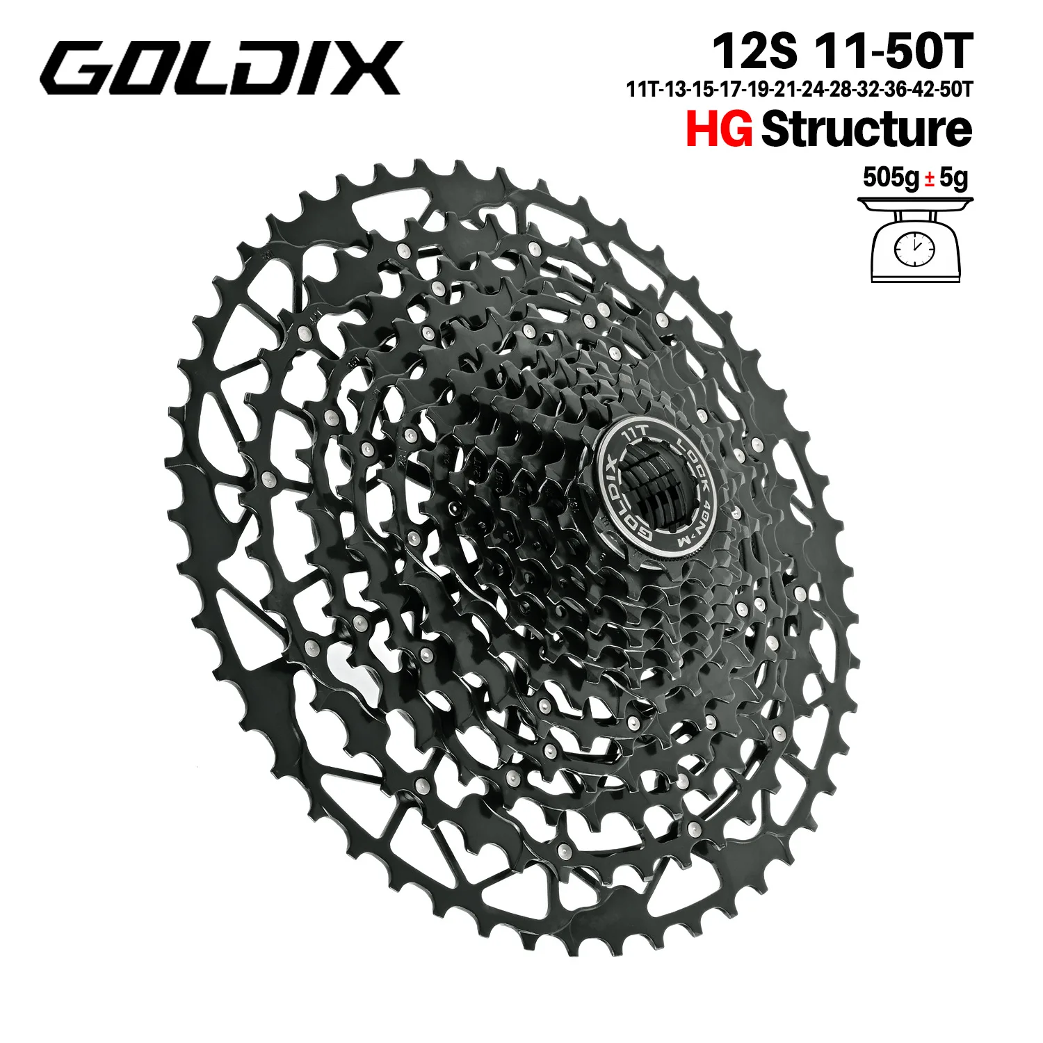 GOLDIX 12-speed mtb cassette 11 39 40 42 46 48 50 52 Ultralight 12