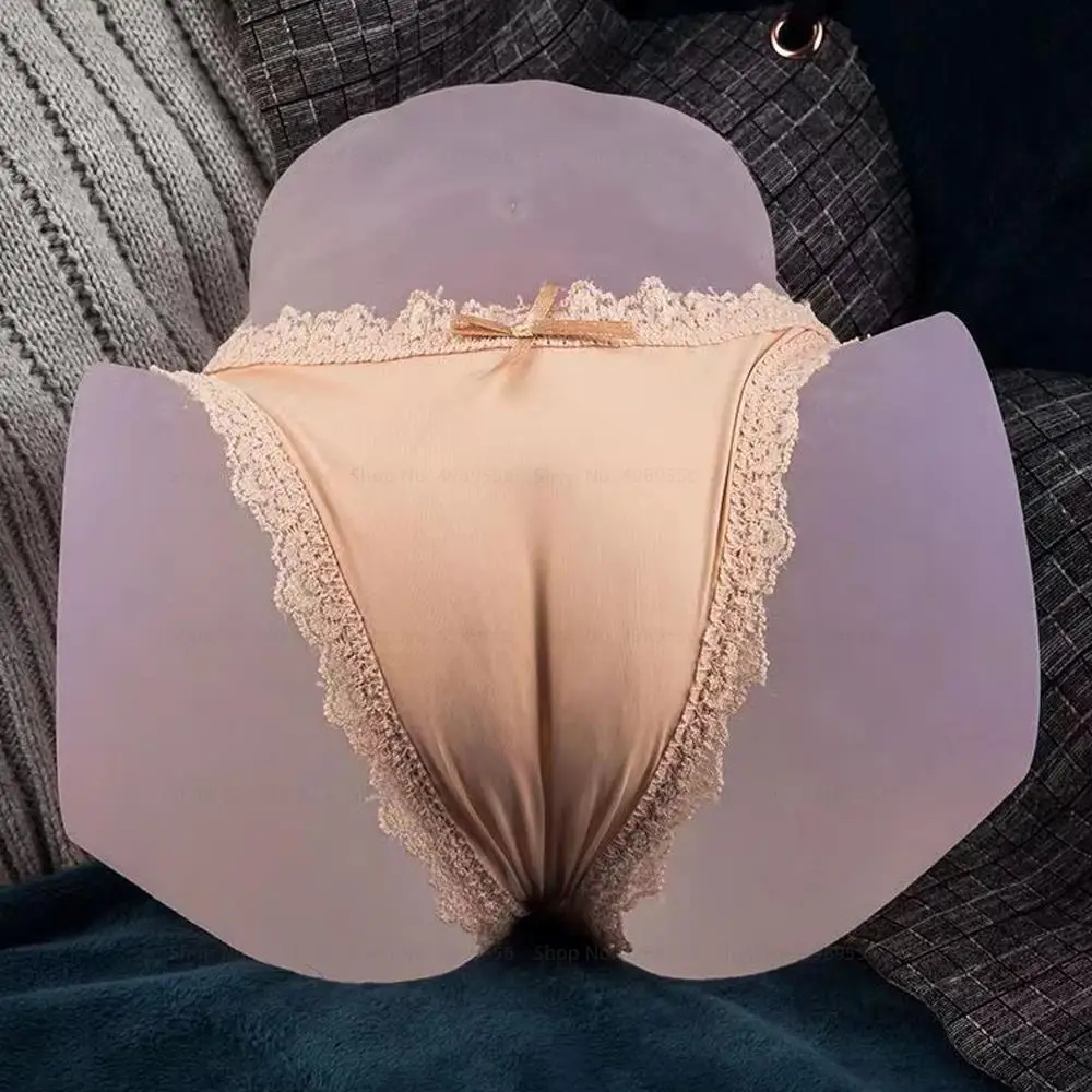 Vagina Transparent Big Ass Male Masturbator Real Soft Buttock Anal Dual Channel Artificial Silicon Pocket Pussy Sex Toys for Men