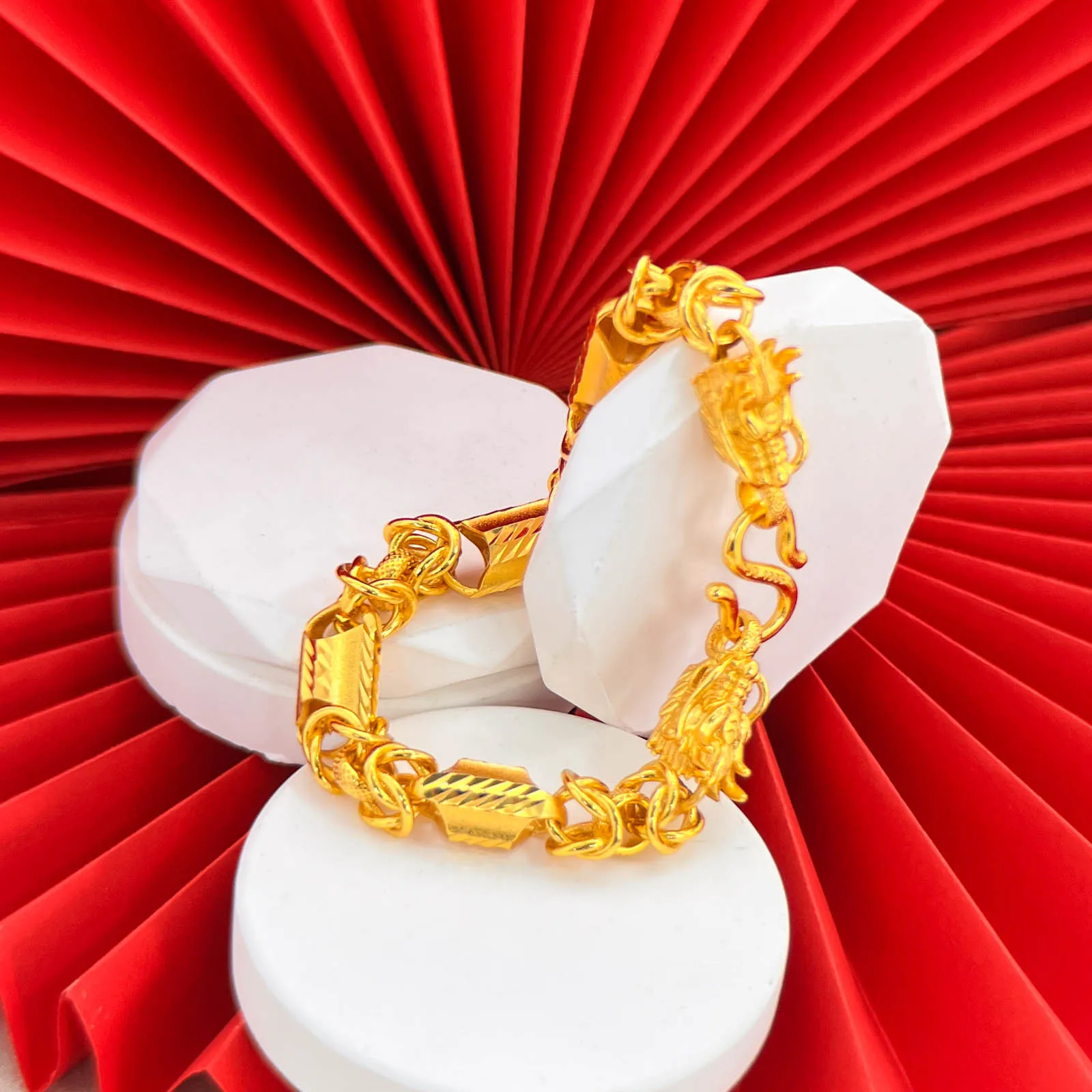 Luxury 24K 9999 Pure Gold real gold Magic Color Keel Bracelet Men's Faucet Bracelet